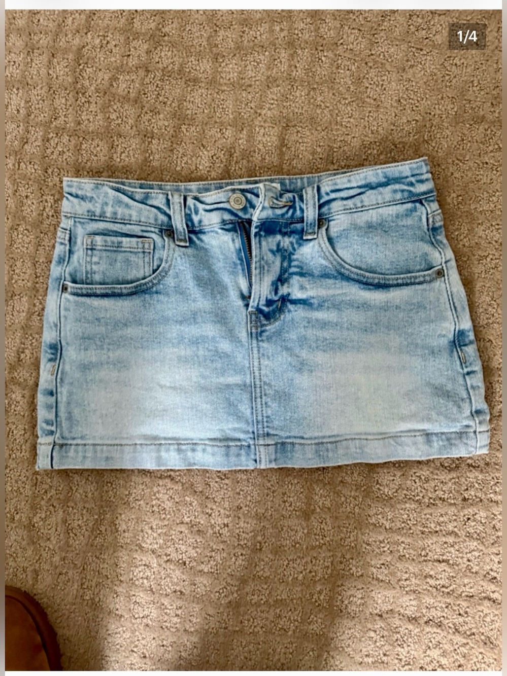 RSQ Light Blue Distressed Denim Skirt